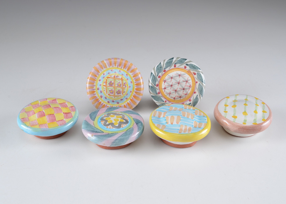 Group of Mackenzie-Childs Ceramic Knobs