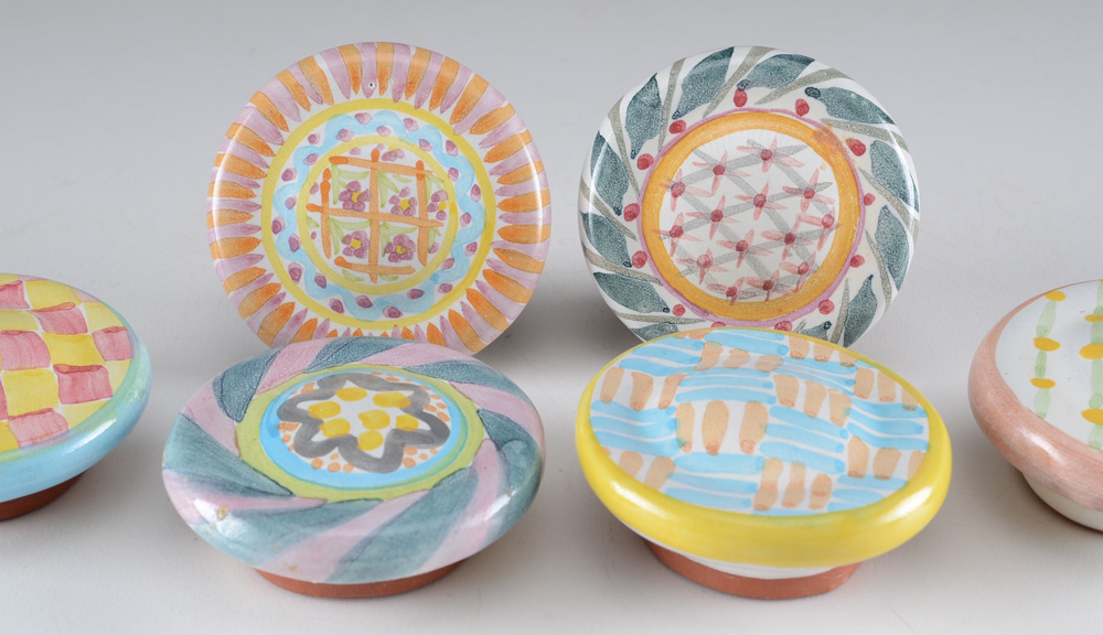 Group of Mackenzie-Childs Ceramic Knobs