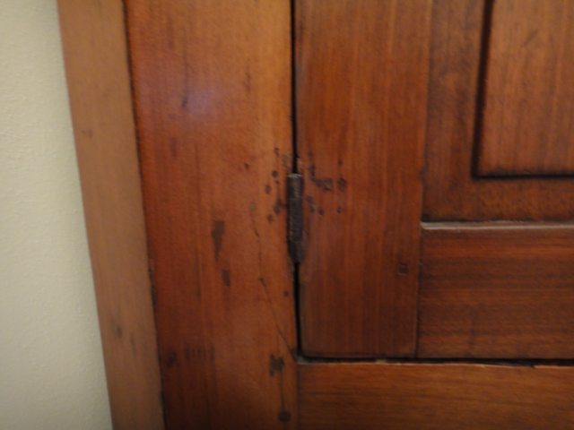 Primitive Walnut Corner Cupboard