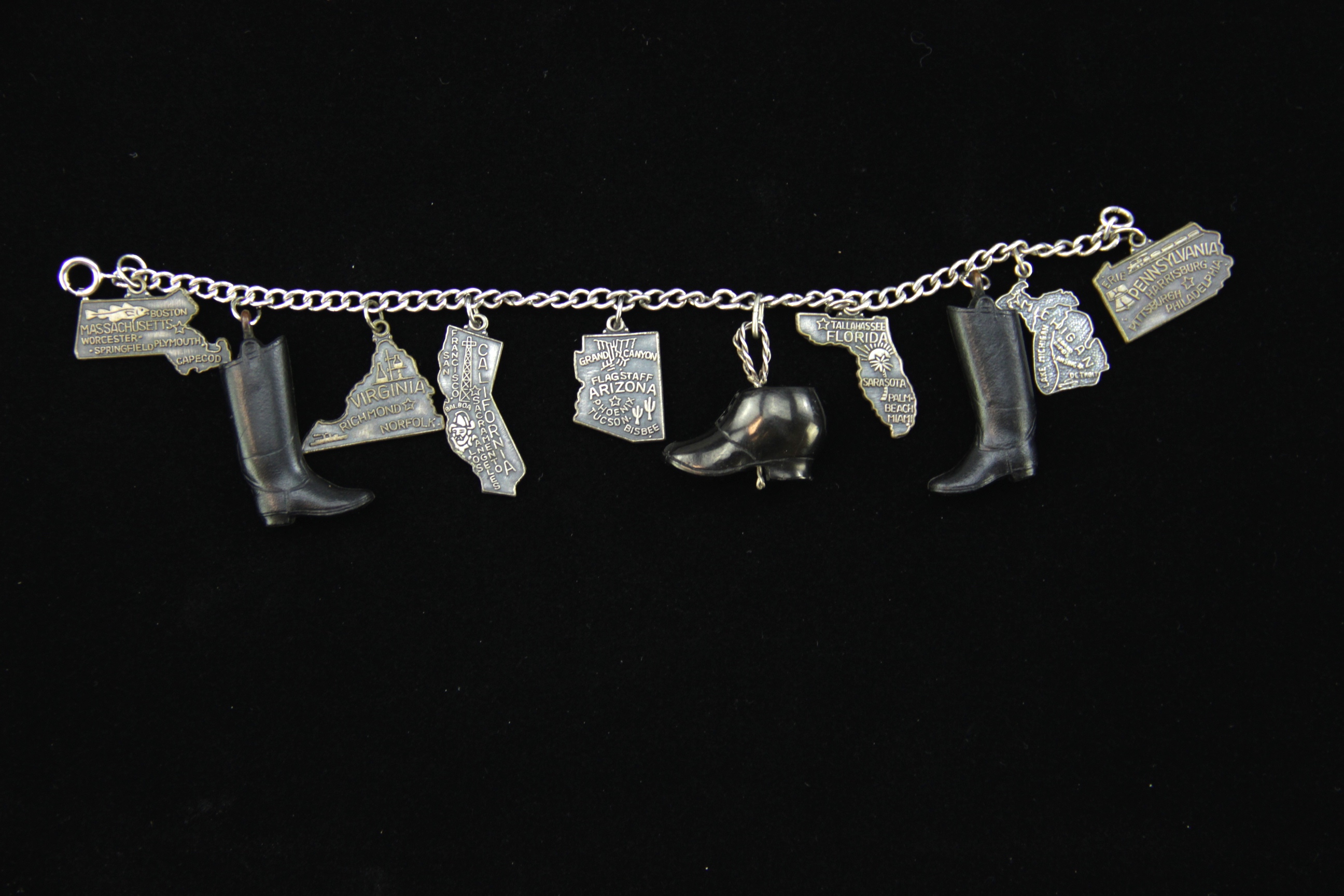 Trio of Sterling Charm Bracelets