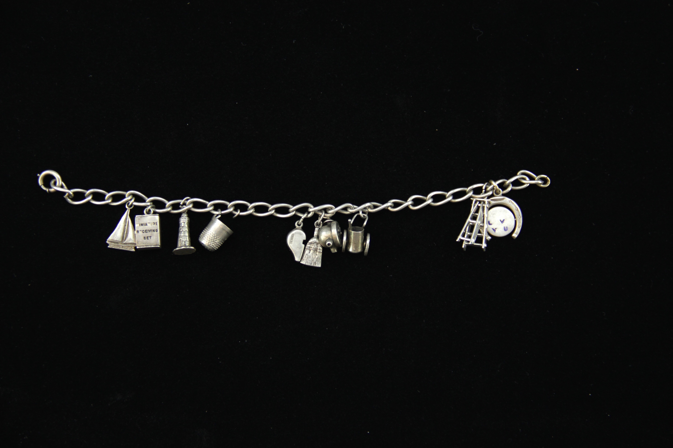 Trio of Sterling Charm Bracelets