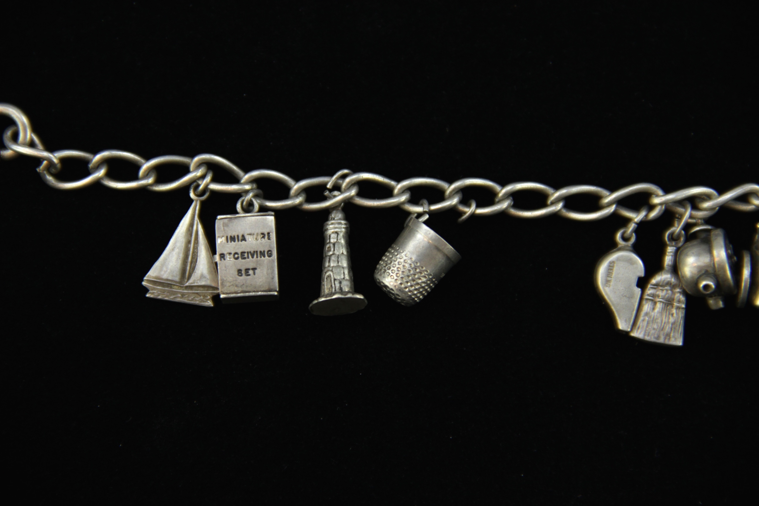 Trio of Sterling Charm Bracelets