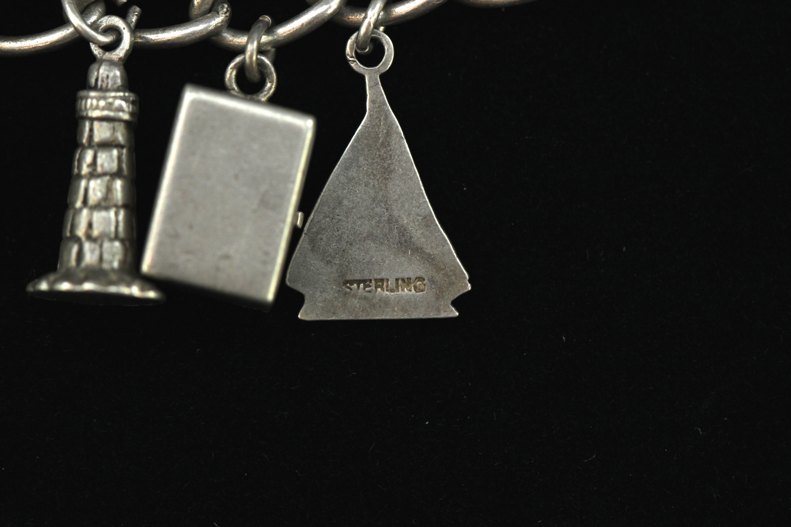 Trio of Sterling Charm Bracelets