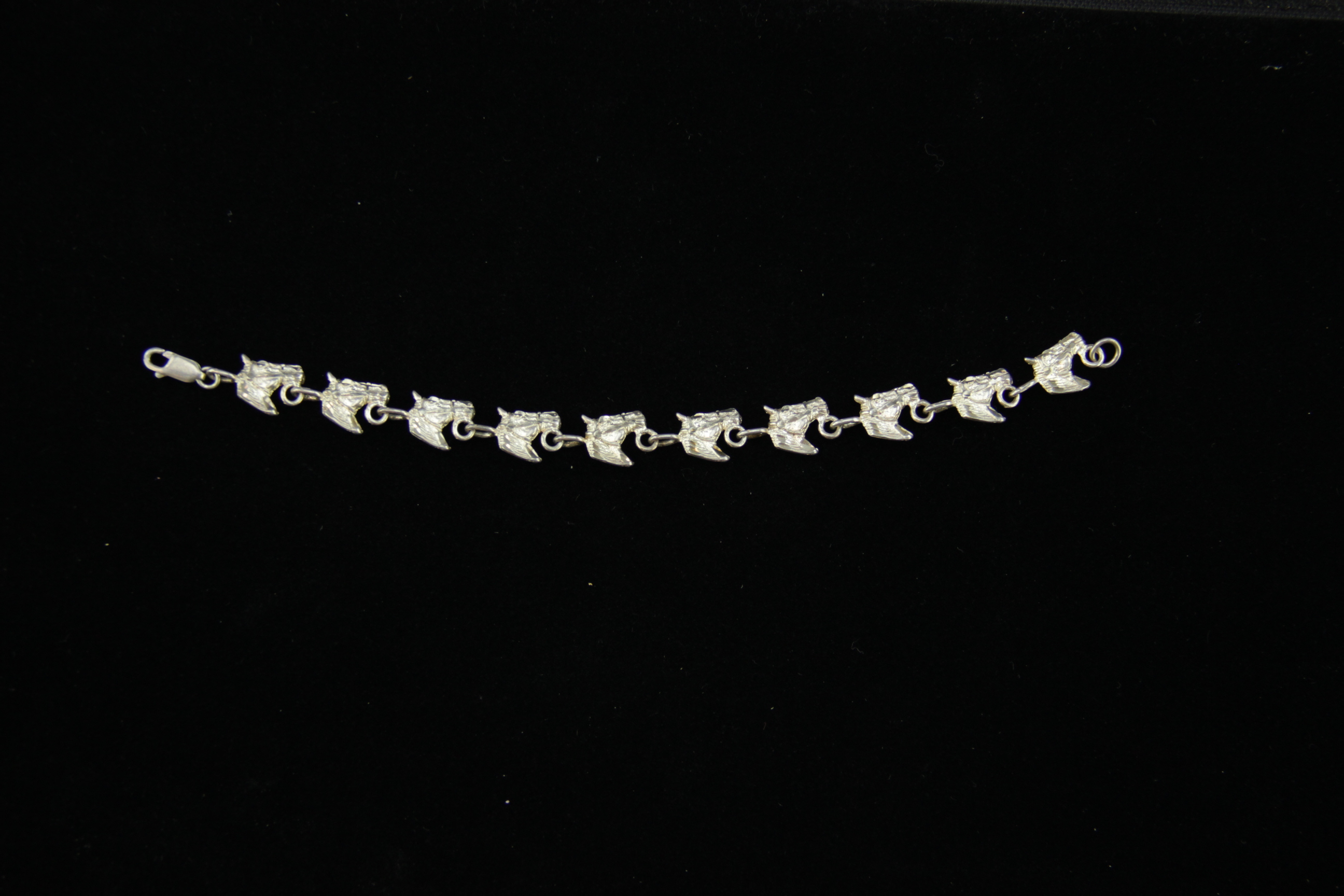 Pair of Sterling Silver Horse Bracelets