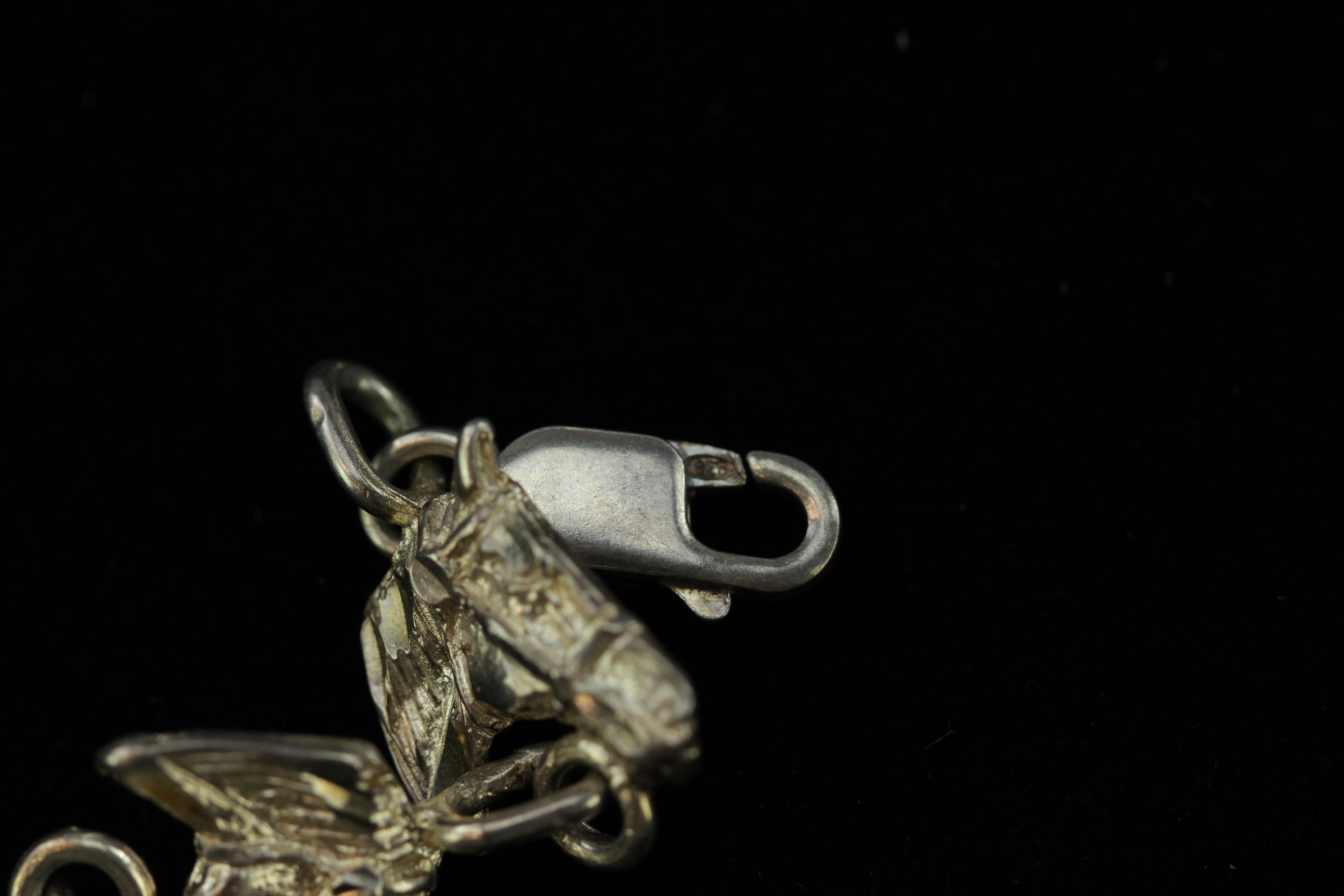 Pair of Sterling Silver Horse Bracelets