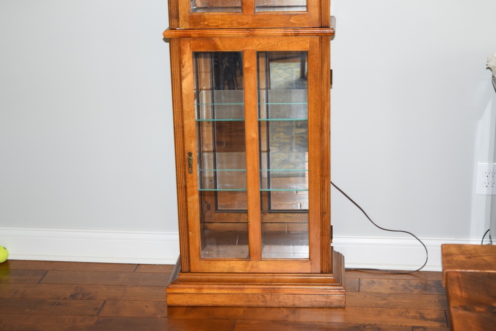 Hardwood and Glass Curio Cabinet