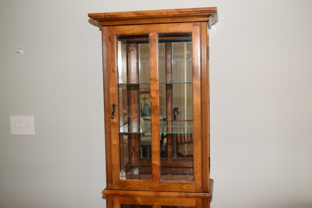Hardwood and Glass Curio Cabinet