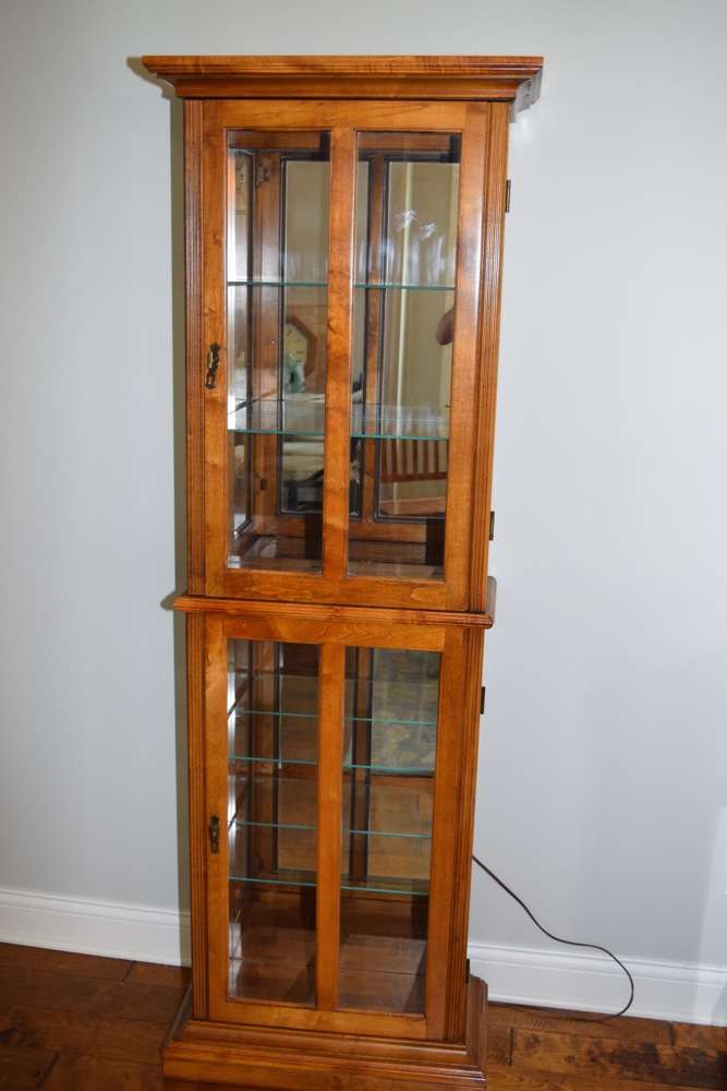 Hardwood and Glass Curio Cabinet
