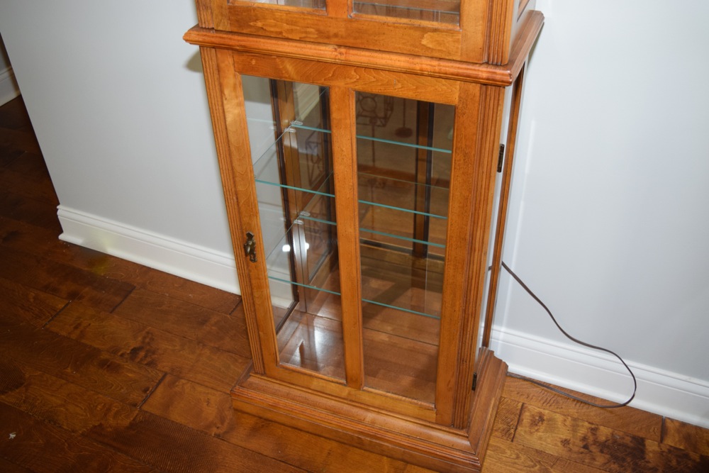 Hardwood and Glass Curio Cabinet