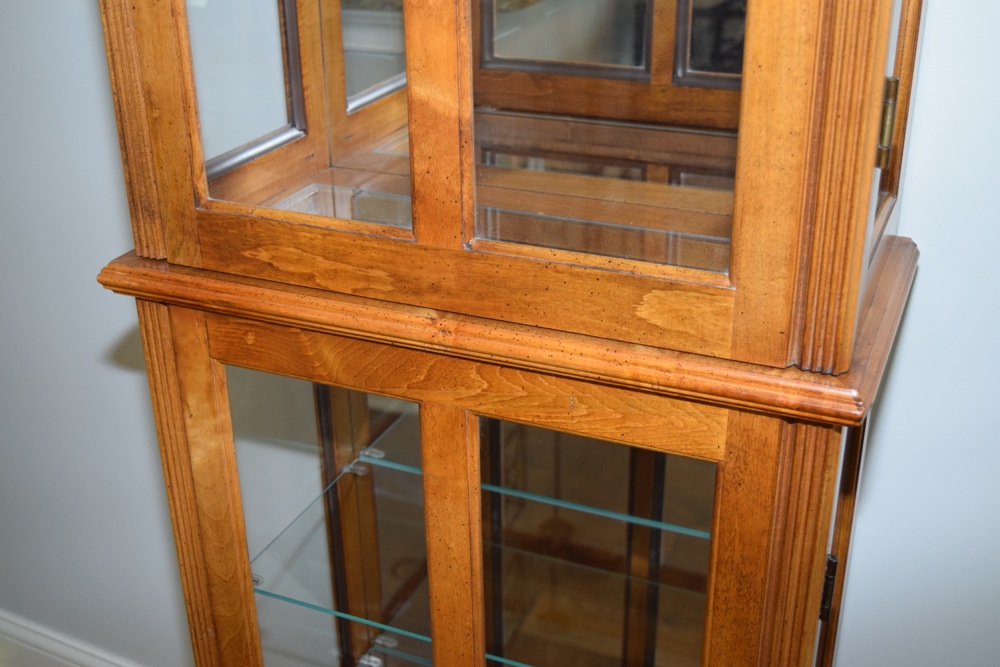 Hardwood and Glass Curio Cabinet