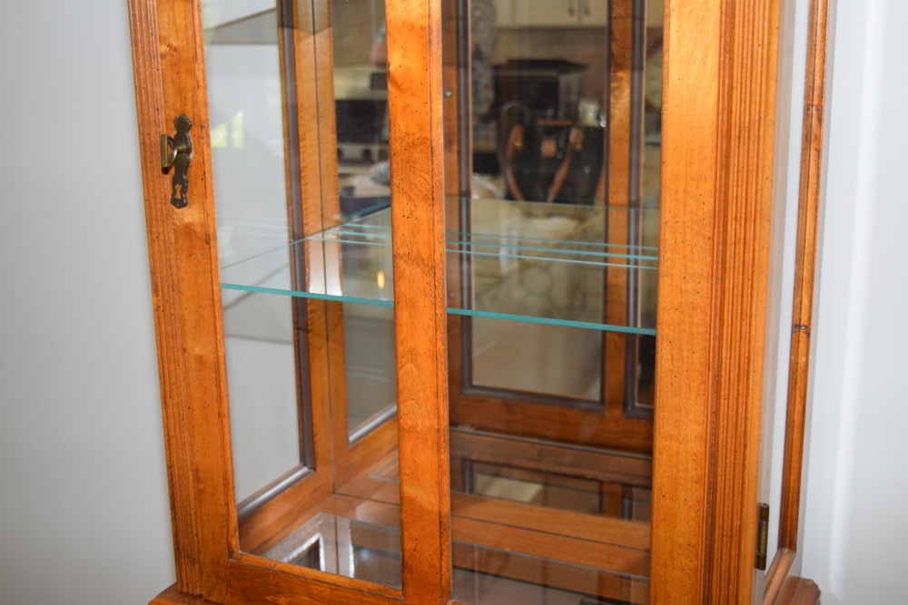 Hardwood and Glass Curio Cabinet