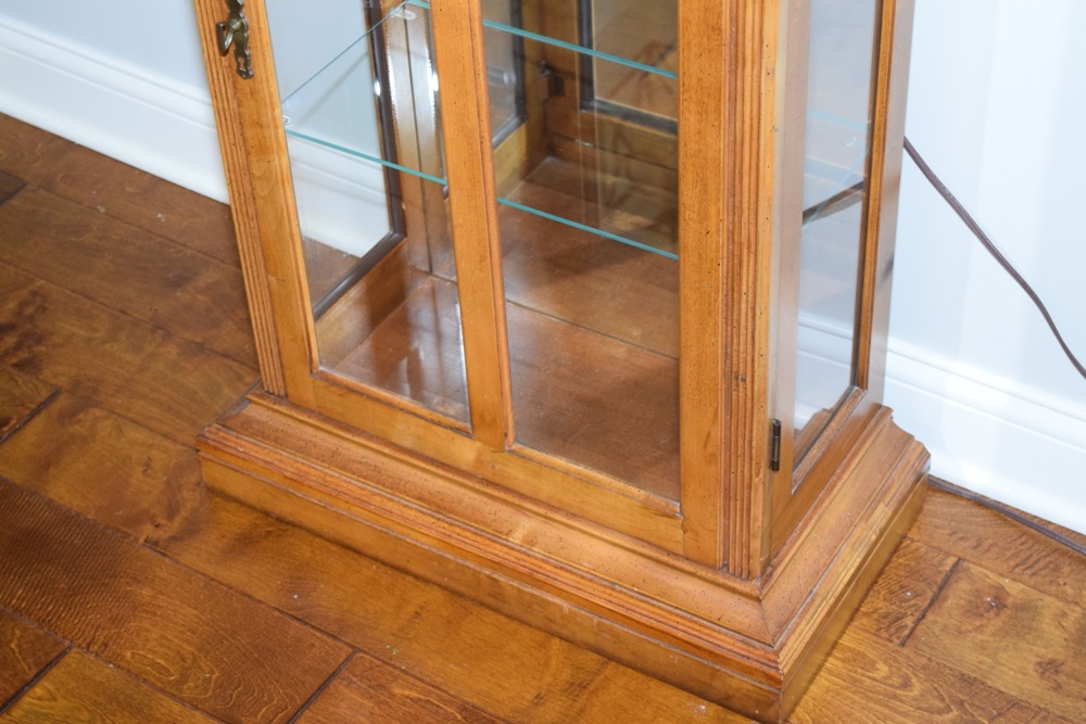Hardwood and Glass Curio Cabinet