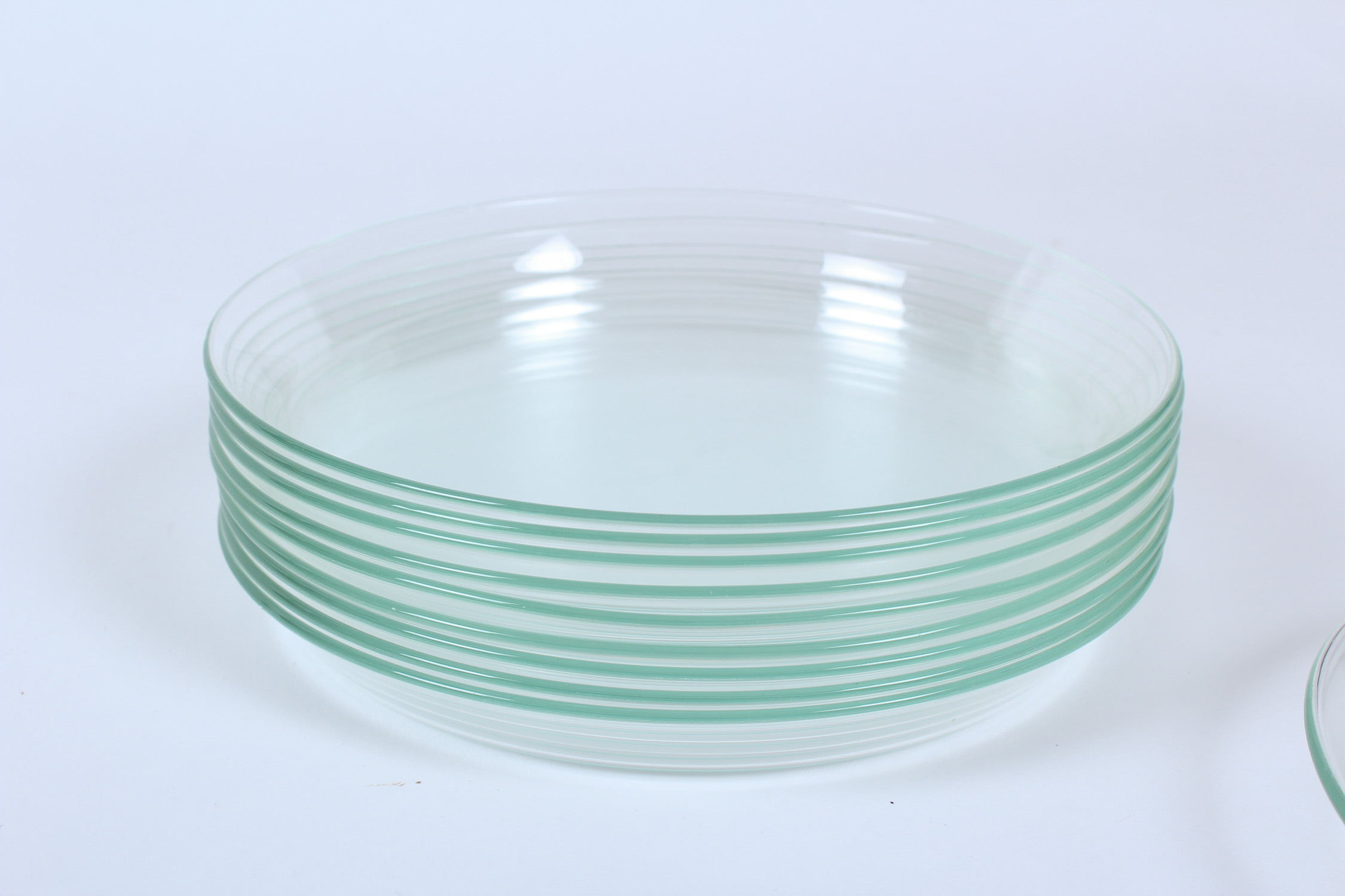 Collection of Ten Glass Salad Plates