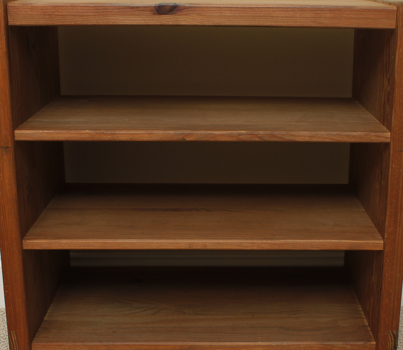 Oak Two Shelf Table on Wheels