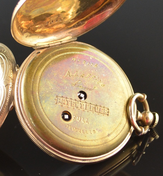 8K Gold Filled A. Laffite "Geneve" Hunter-Case Pocket Watch