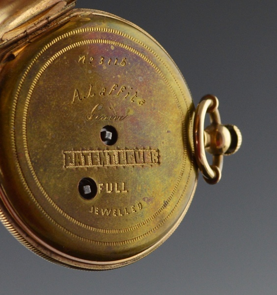 8K Gold Filled A. Laffite "Geneve" Hunter-Case Pocket Watch