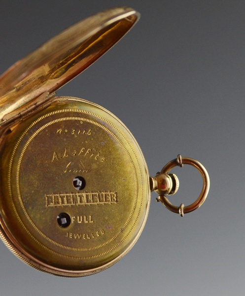 8K Gold Filled A. Laffite "Geneve" Hunter-Case Pocket Watch