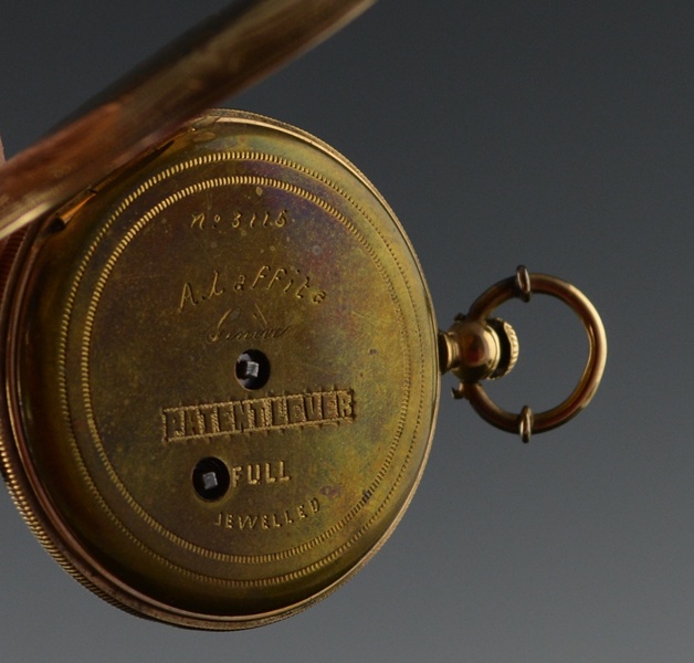 8K Gold Filled A. Laffite "Geneve" Hunter-Case Pocket Watch