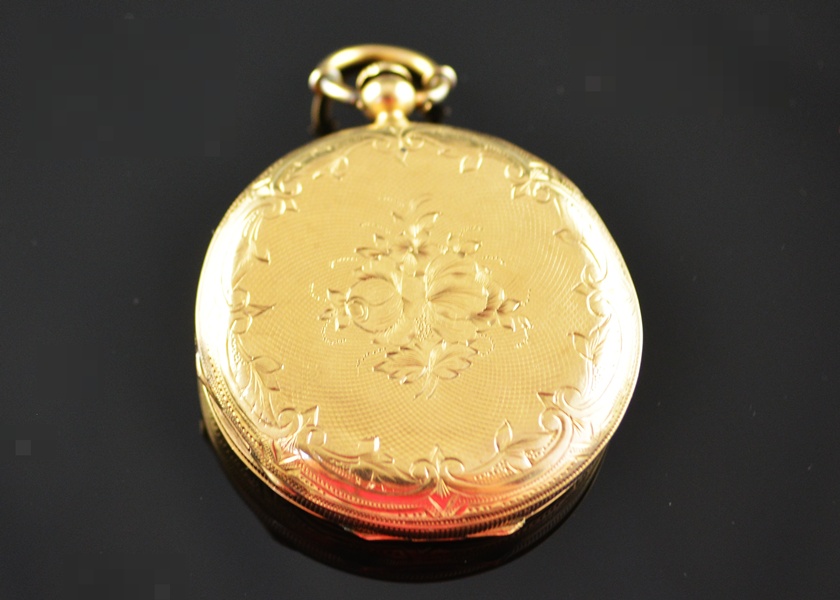 8K Gold Filled A. Laffite "Geneve" Hunter-Case Pocket Watch