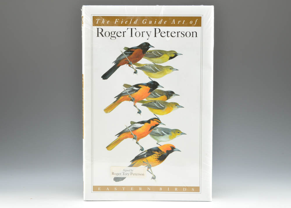 Signed Roger Tory Peterson Birdwatching Art Book