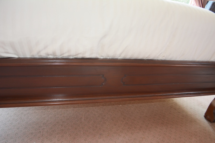 Chippendale Style Four Poster King Size Mahogany Bed