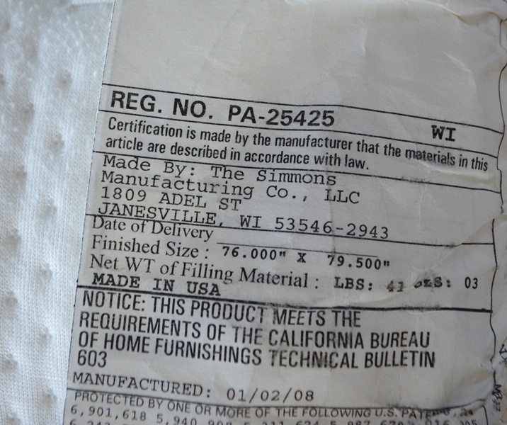 Simmons Beautyrest King Mattress and Box Springs With Plush Pad