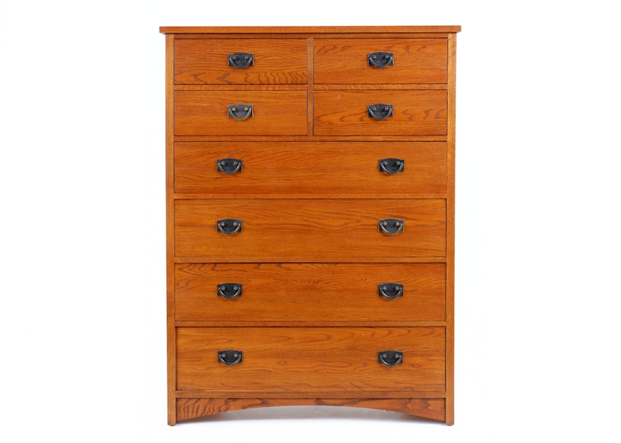 Thomasville Oak Mission Style Chest of Drawers