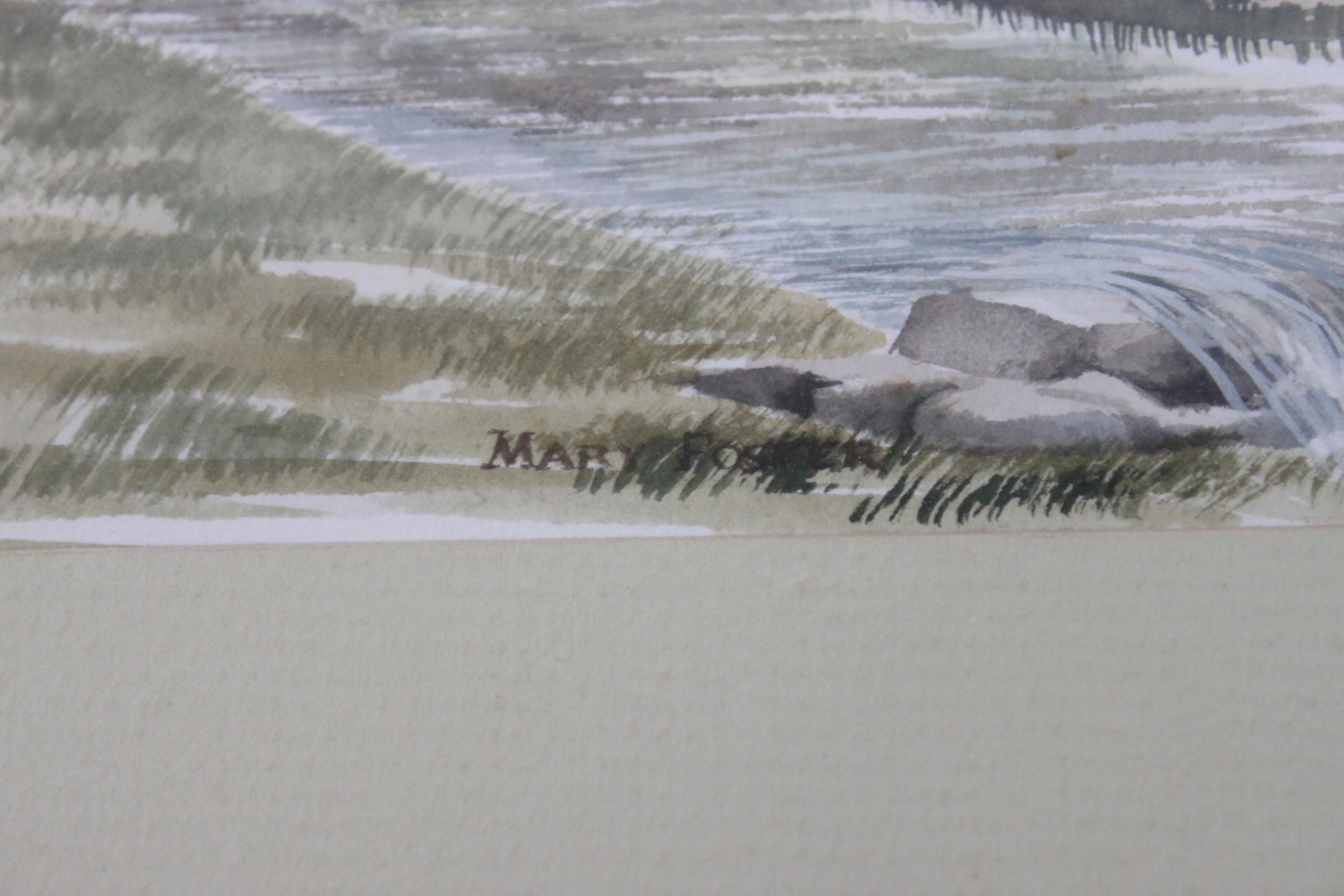 Signed, Original Watercolor Landscape by Mary Foster