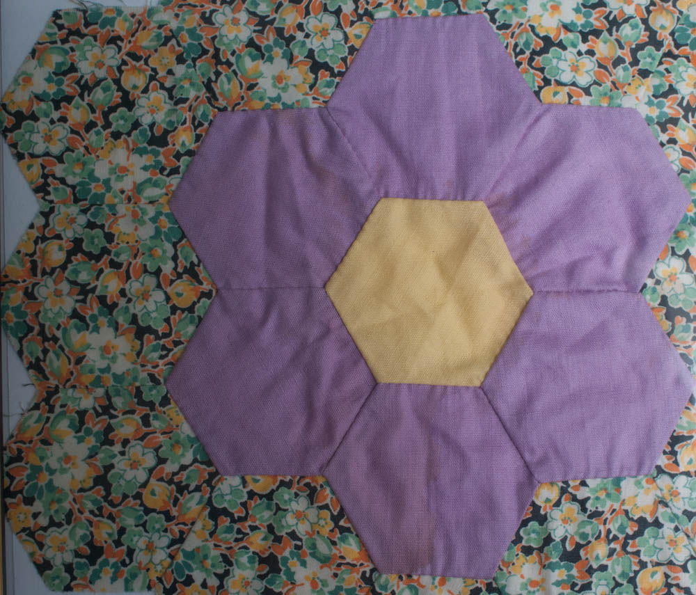 Antique Framed Quilt Piece