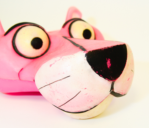 Vintage Rare 1980's Pink Panther Head Record Player