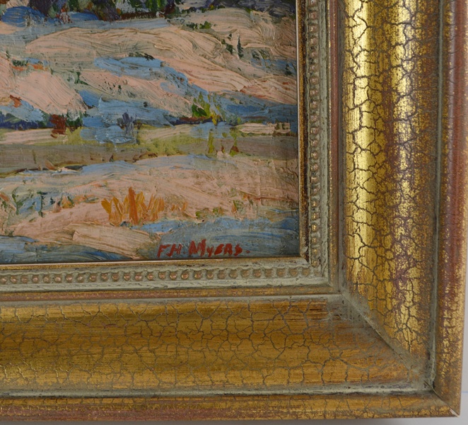 Frank H. Myers "Sunset on Snow" Original Oil Painting