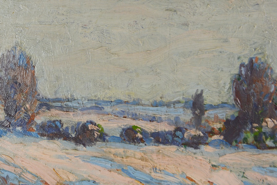 Frank H. Myers "Sunset on Snow" Original Oil Painting