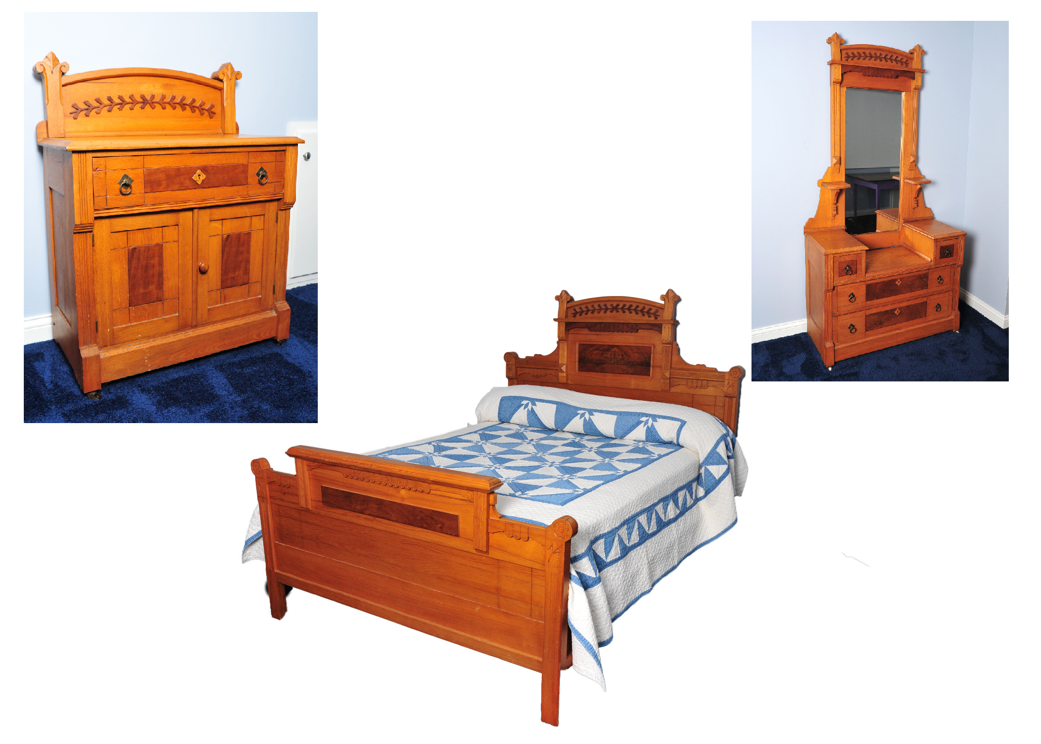 Antique Eastlake Bedroom Set