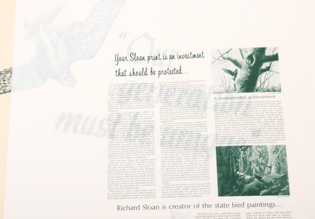 Richard Sloan Signed Lithography Print w/ COA, "Mallard Duck"