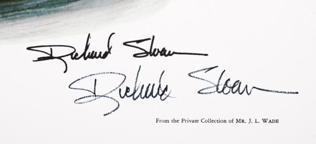 Richard Sloan Signed Lithography Print w/ COA, "Mallard Duck"