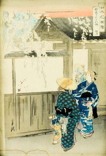 Ogata Gekkō "Nihon Hana Zue" Japanese Woodblock Print