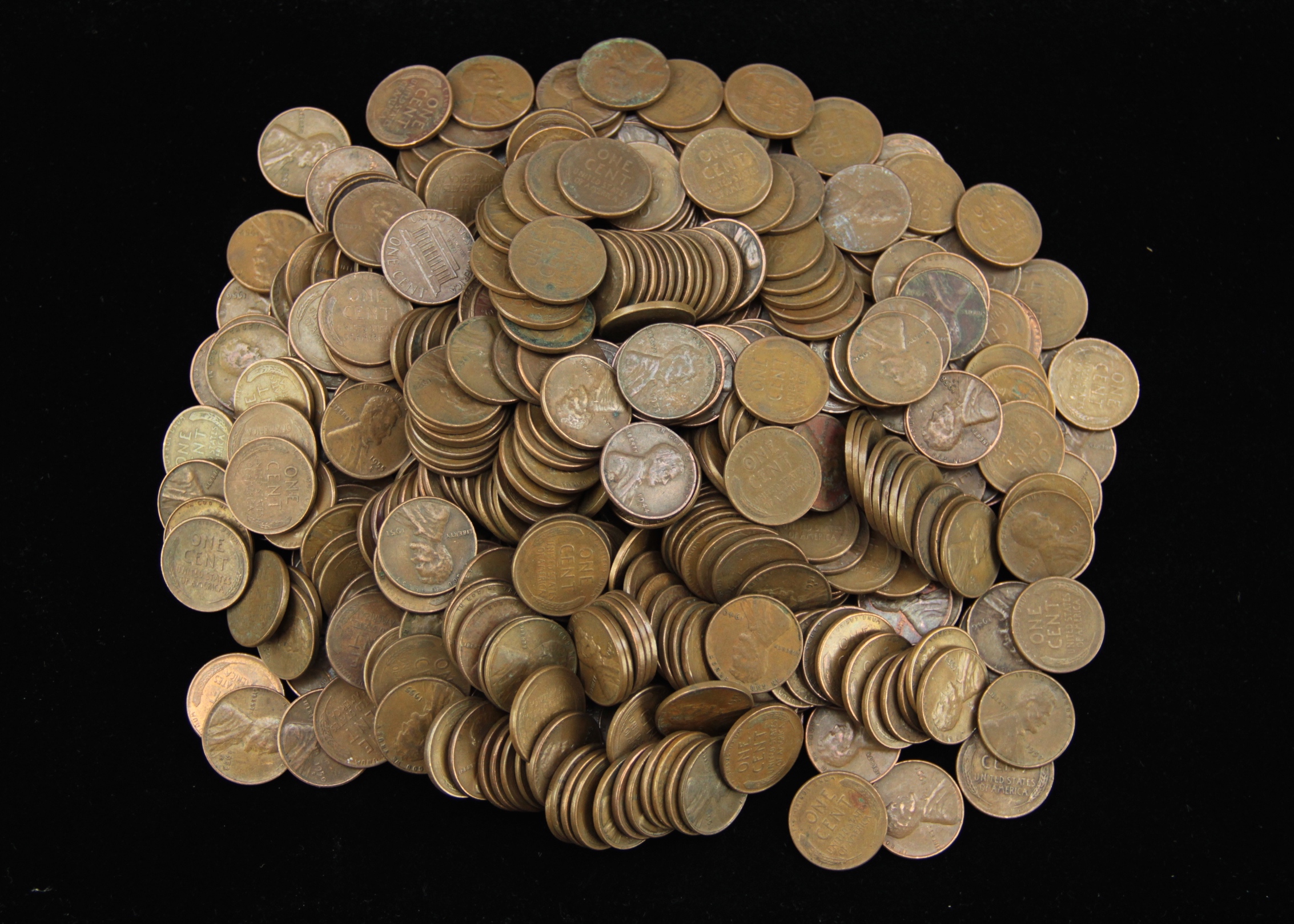 Collection of 500 Wheat Pennies