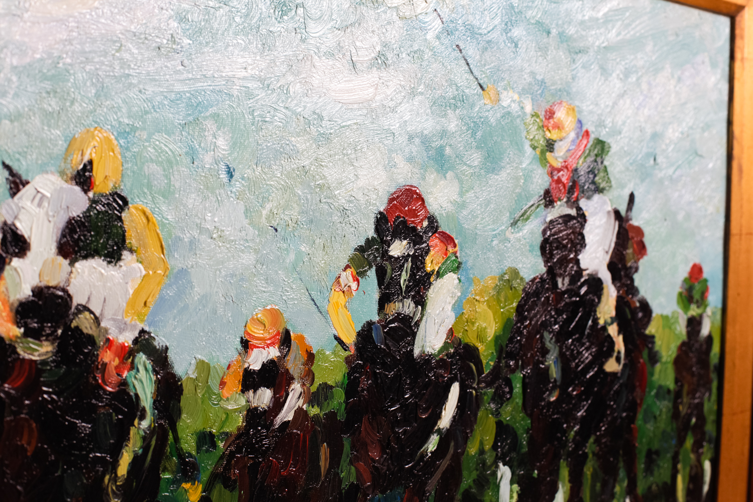 Cochin Impressionist Horse Race Oil Painting