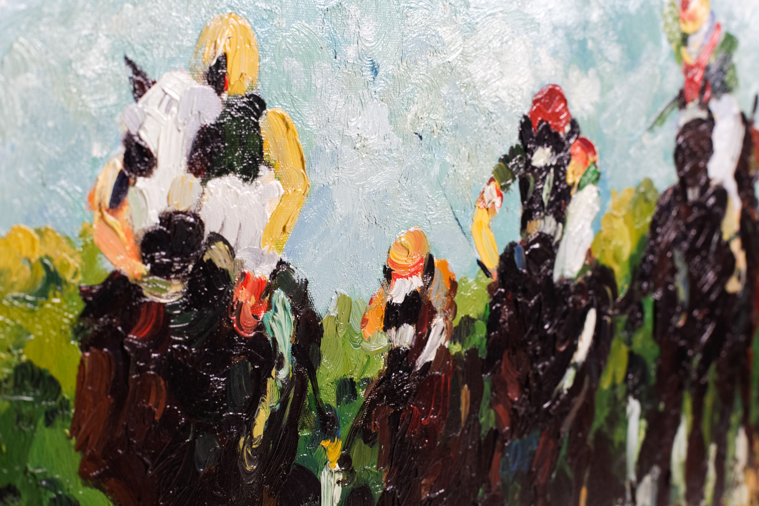 Cochin Impressionist Horse Race Oil Painting
