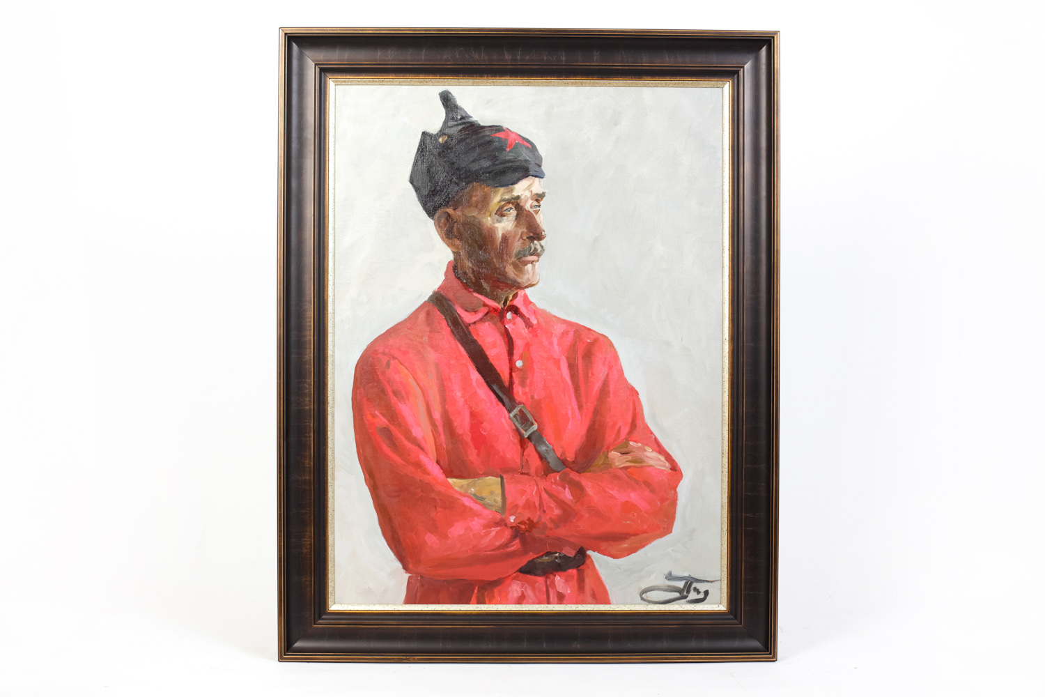 Petr Pavlov Original Oil Painting of a Bolshevik Soldier