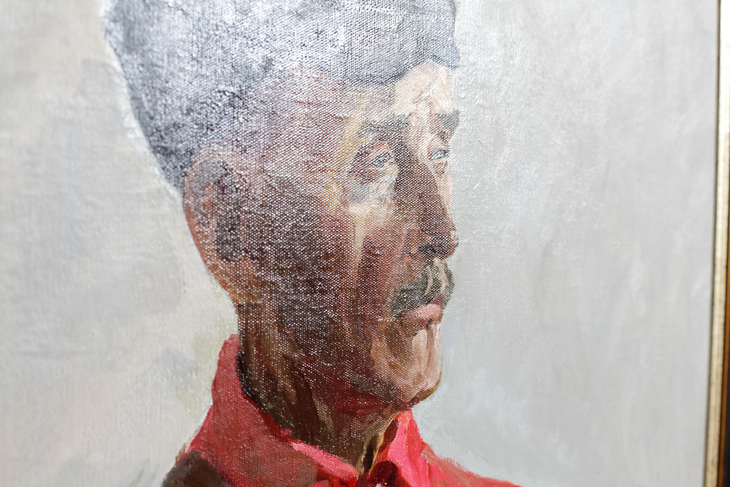 Petr Pavlov Original Oil Painting of a Bolshevik Soldier