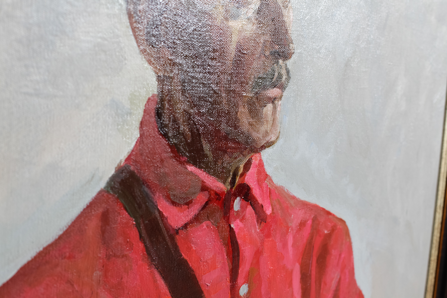 Petr Pavlov Original Oil Painting of a Bolshevik Soldier