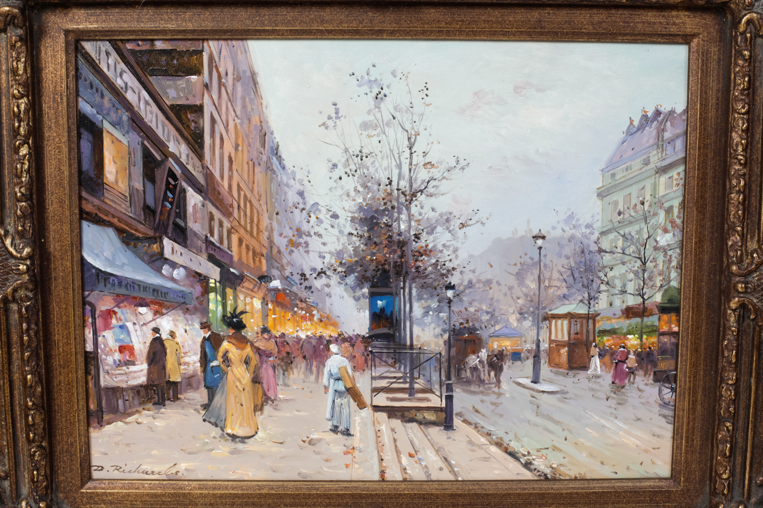 D. Richards European Street Scene Painting