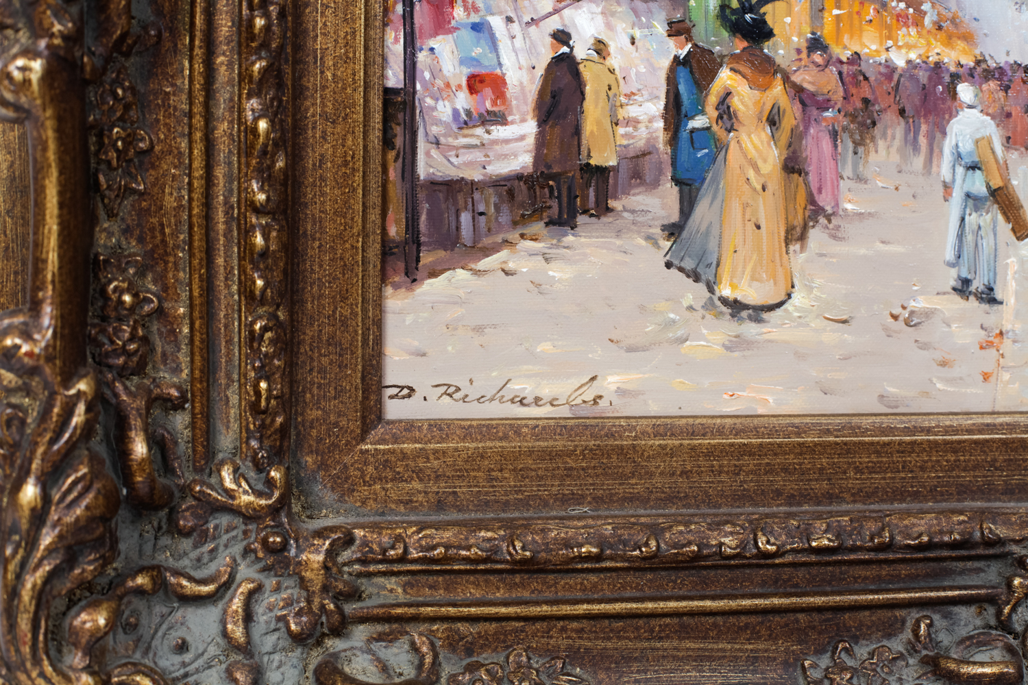 D. Richards European Street Scene Painting
