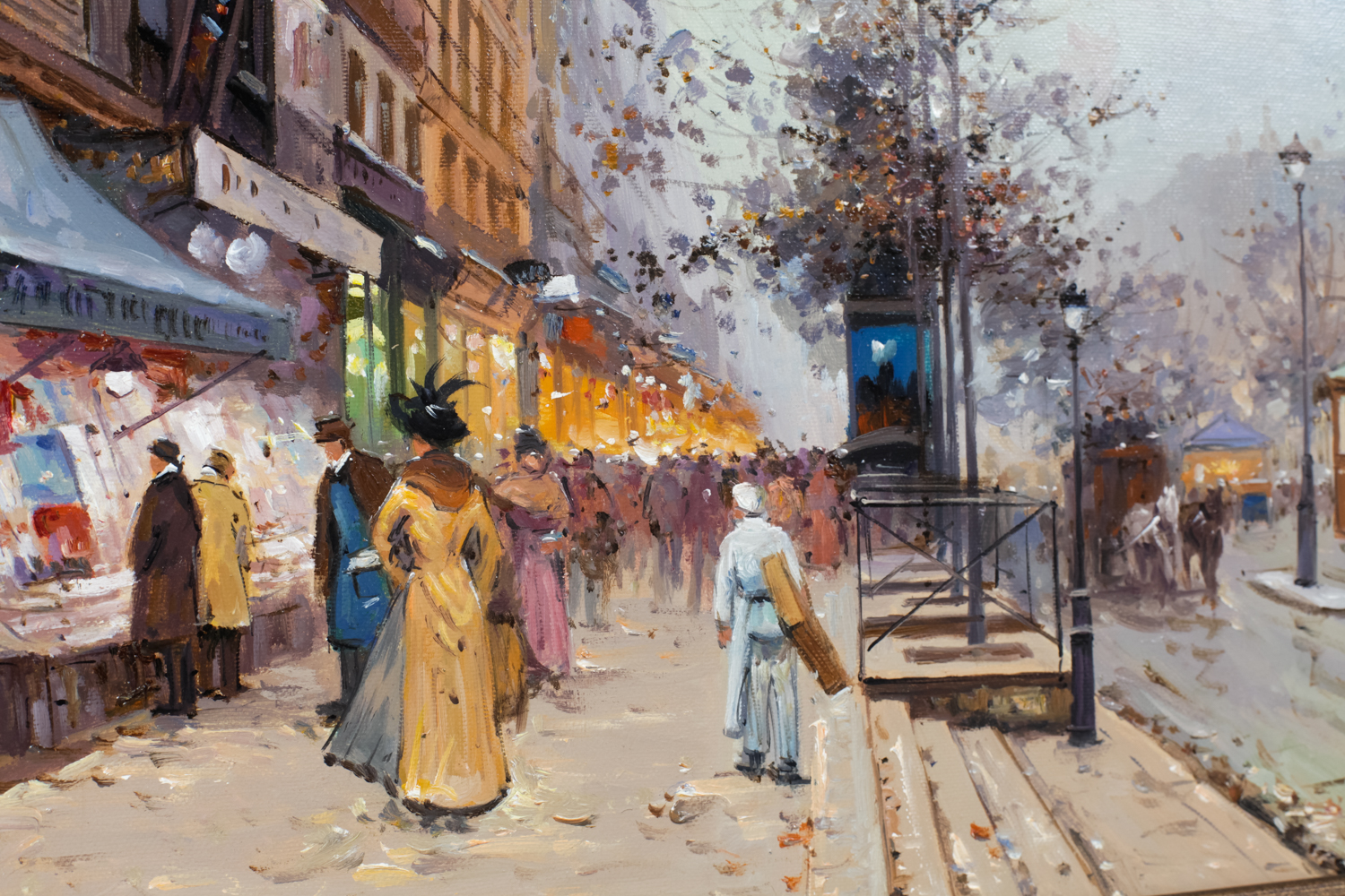 D. Richards European Street Scene Painting