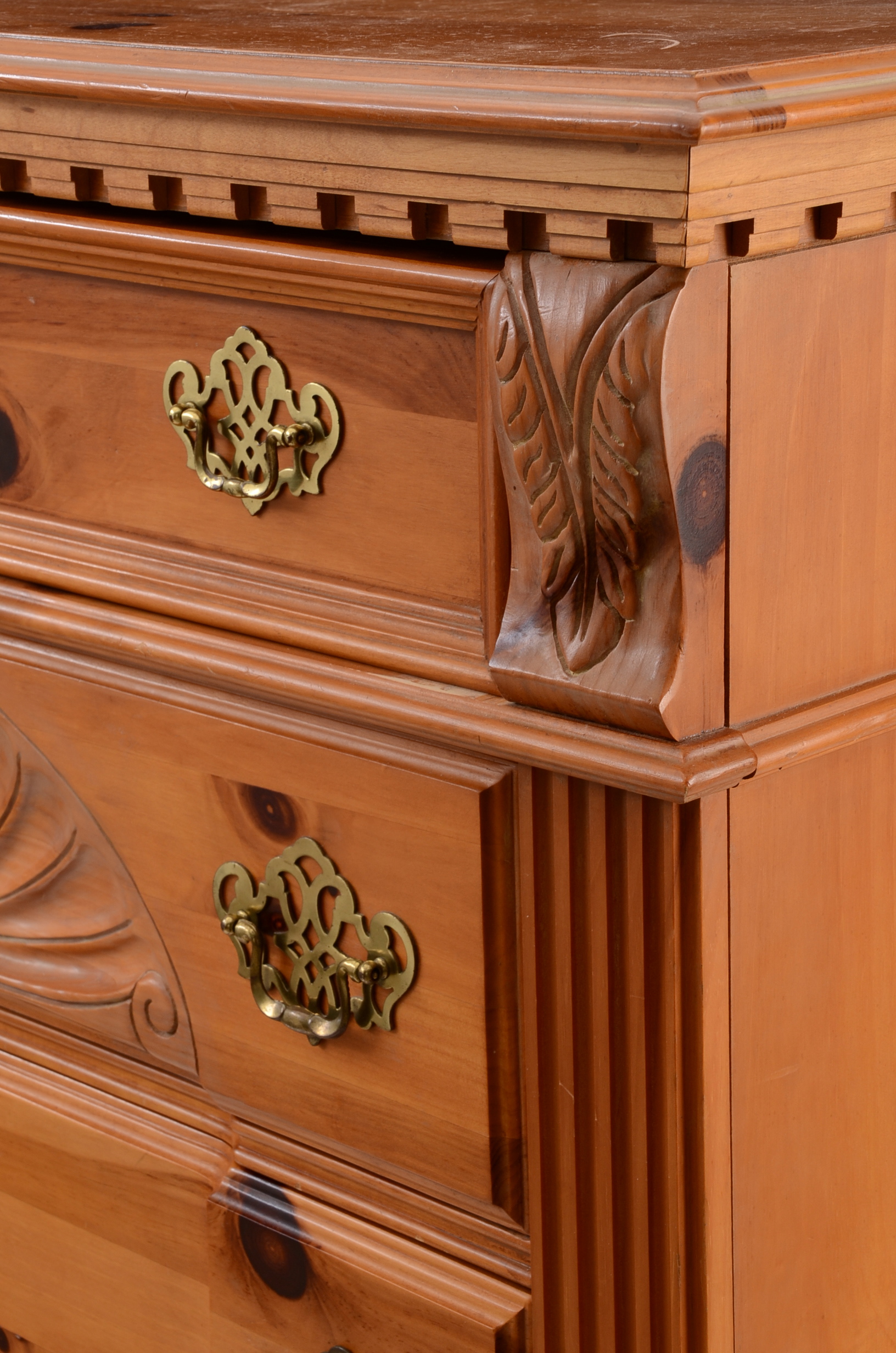 Six Drawer Knotty Pine Dresser