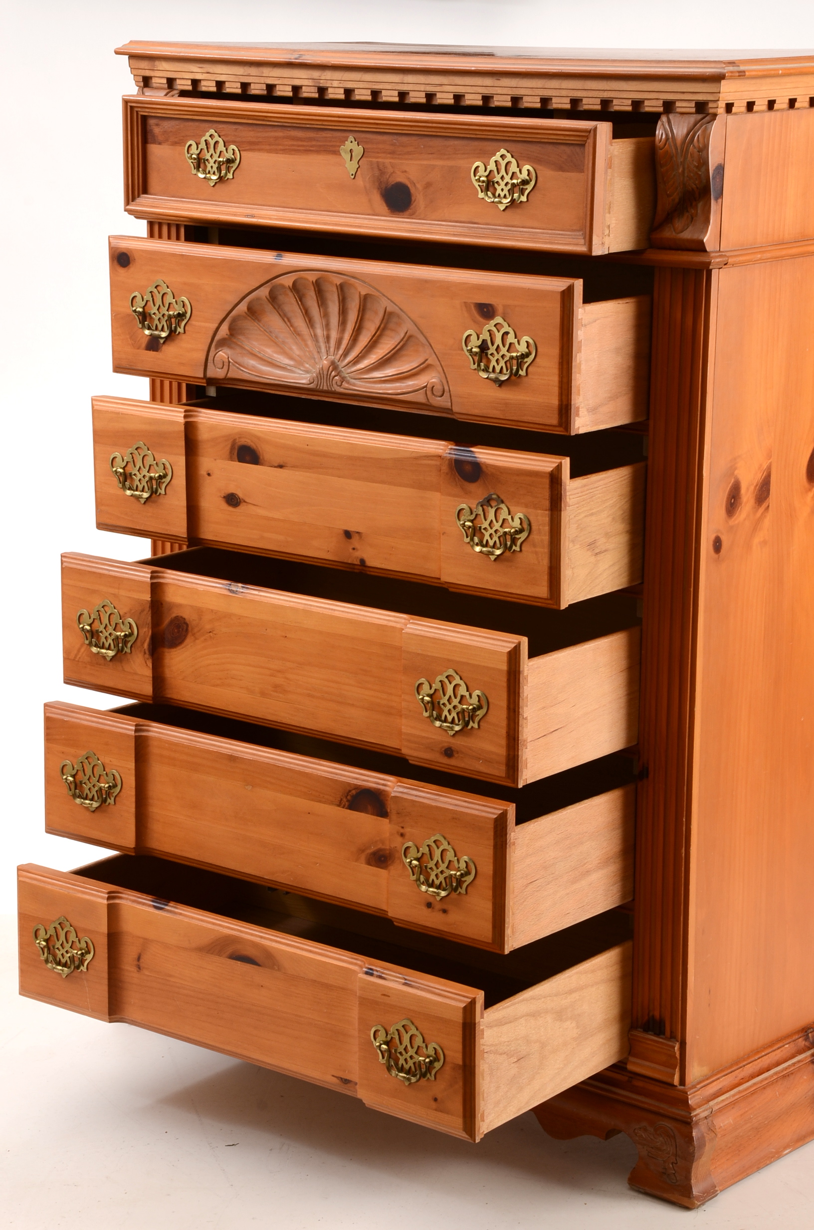 Six Drawer Knotty Pine Dresser