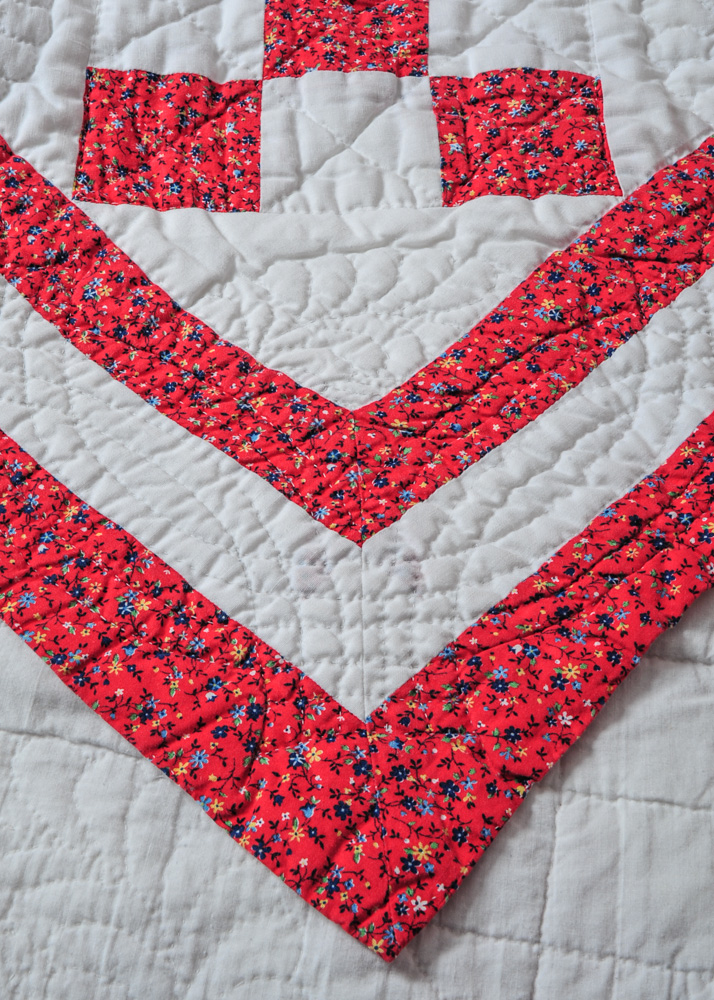 Red and White Patchwork Quilts