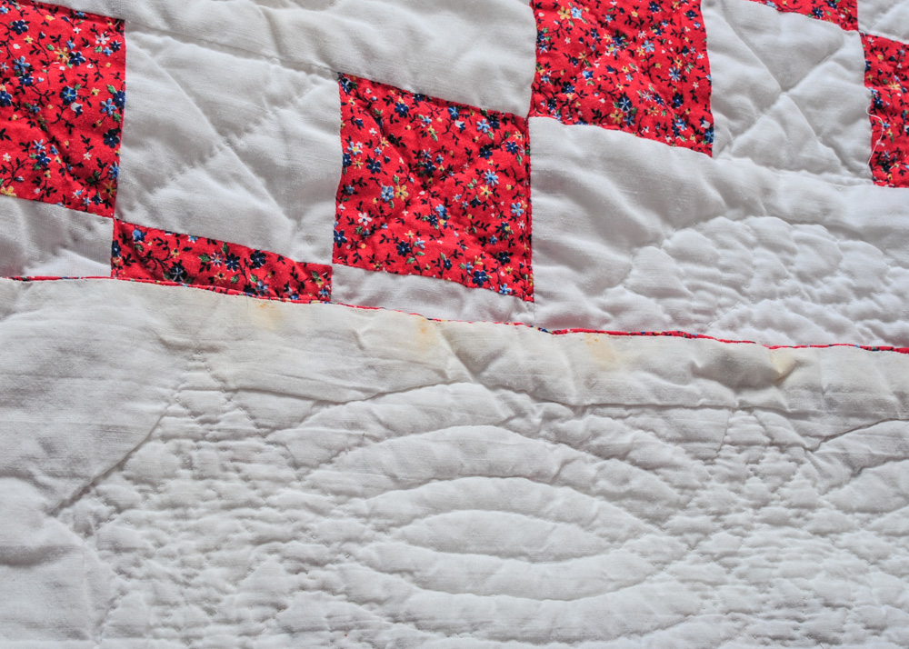 Red and White Patchwork Quilts