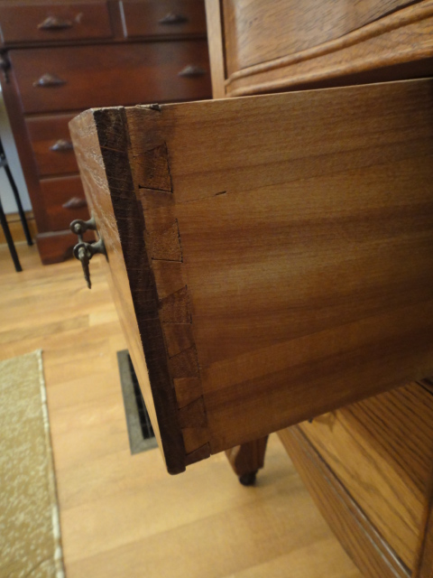 1800s Antique Oak Dry Sink With Towel Bar
